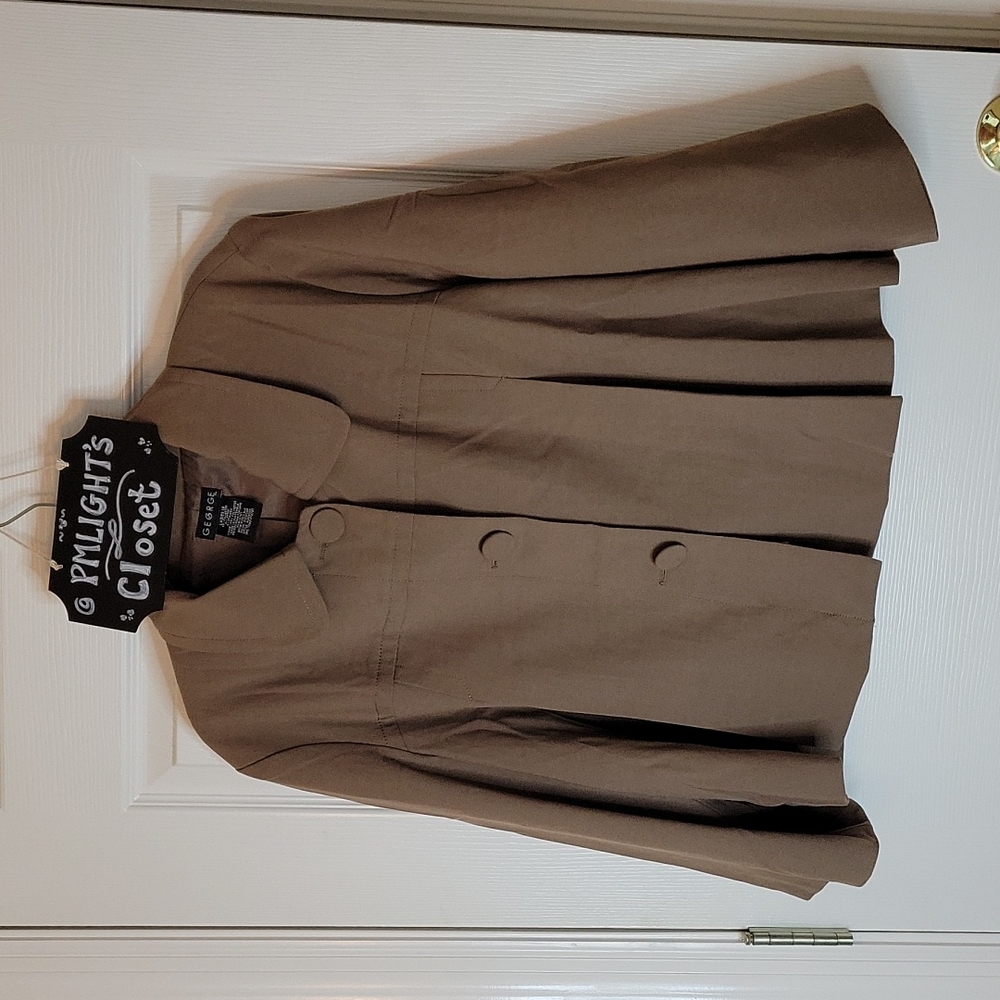 George Jacket 18 Chocolate Brown Button Up